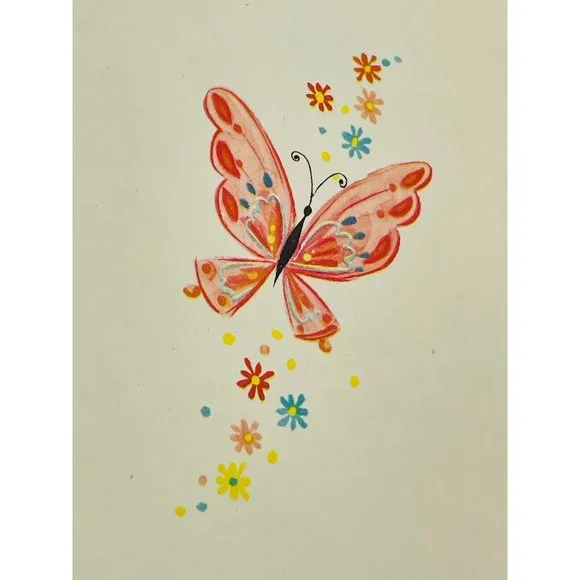 Vintage Greeting Card Hello And Best Wishes Amalgamated Lithographers W Glitter - Picture 3 of 10